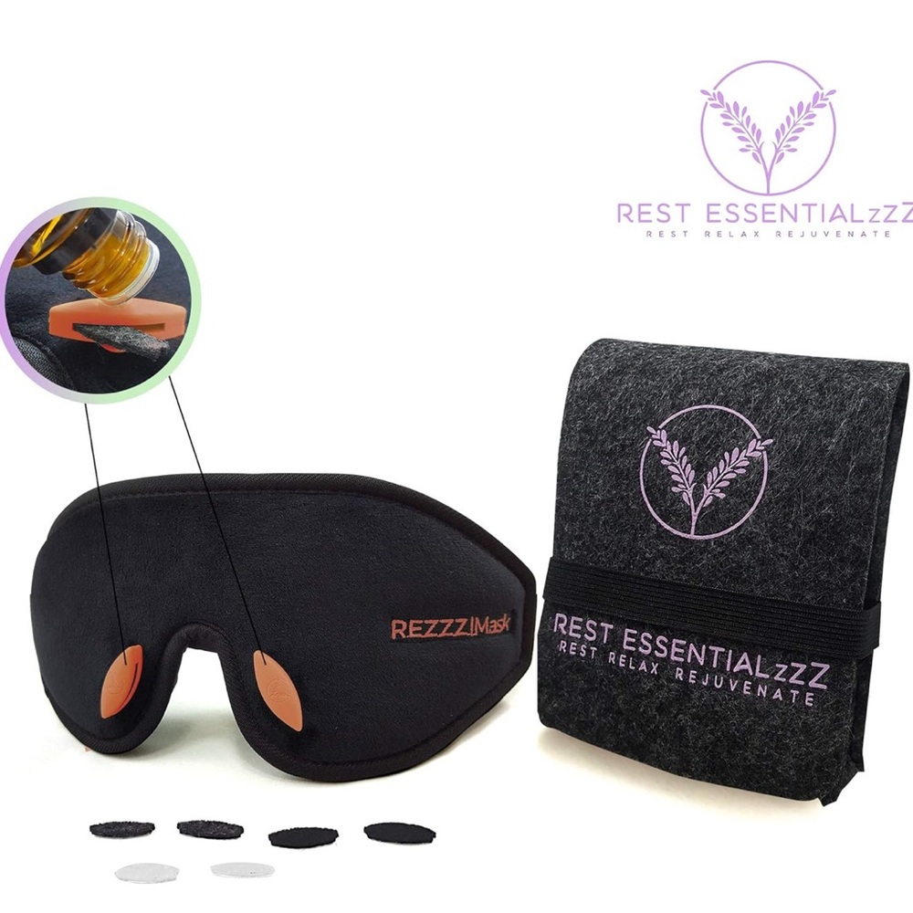REZZZ Mask Essential Oil Travel Diffuser Sleep Mask (Coral)